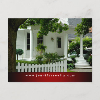 Real Estate Postcards White Green House Red Ftr