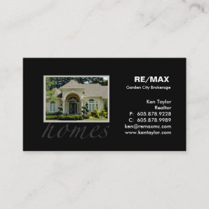 Real Estate Pretty Yellow House Business Card