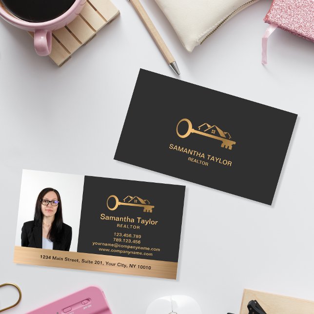 Real Estate Professional  Add Photo and logo Business Card (Creator Uploaded)