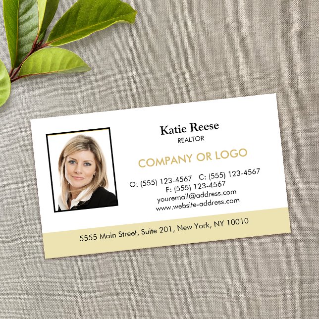 Real Estate Professional Add Photo and Logo Business Card (Creator Uploaded)