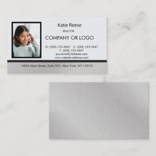 Real Estate Professional Add Photo and Logo Business Card