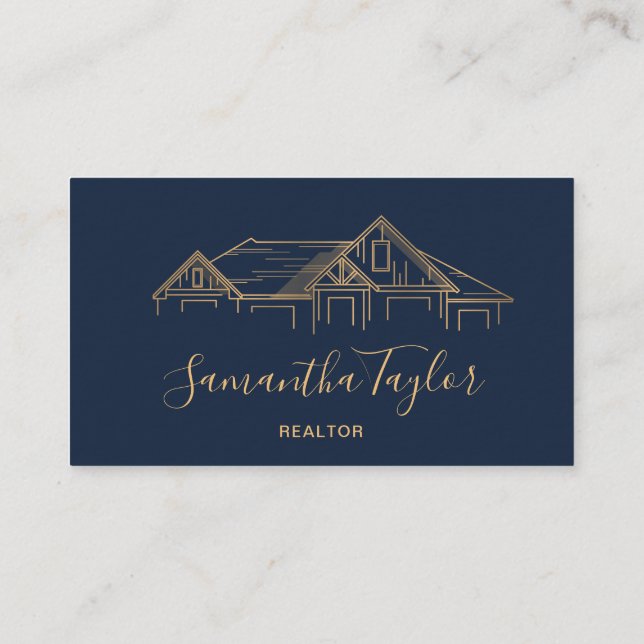 Real Estate Professional  Add Photo logo Realtor B Business Card (Back)