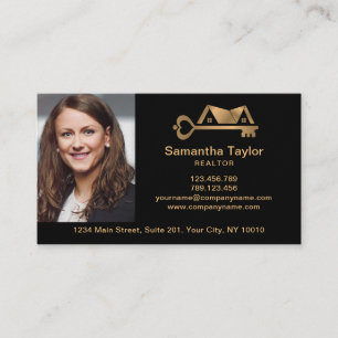 Real Estate Professional  Add Photo logo Realtor B Business Card