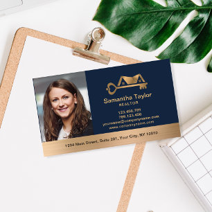 Real Estate Professional  Add Photo logo Realtor B Business Card
