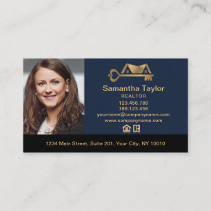 Real Estate Professional  Add Photo logo Realtor B Business Card