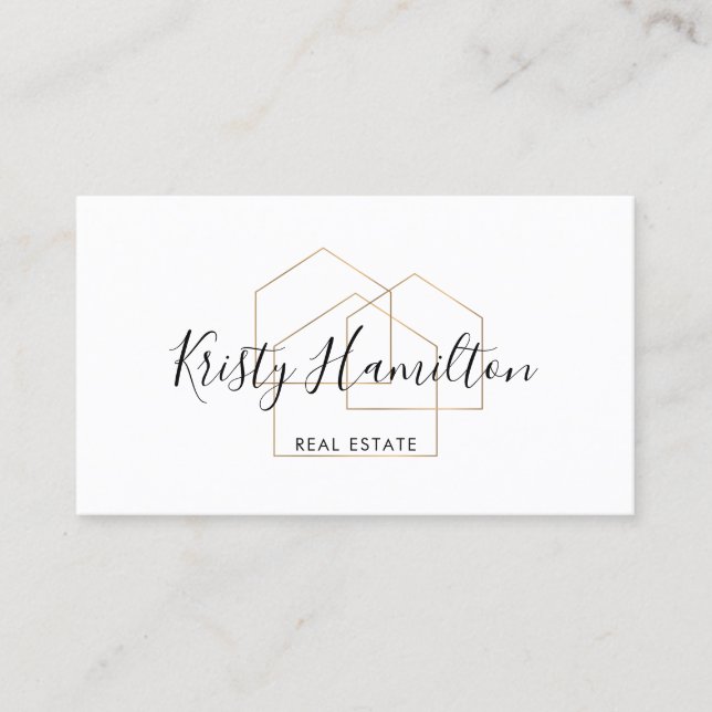 real estate professional house realtor add photo   business card (Front)