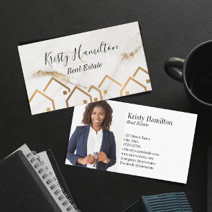 real estate professional house realtor add photo business card