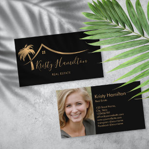 real estate professional house realtor add photo business card