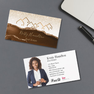real estate professional house realtor add photo business card