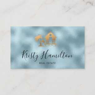 real estate professional house realtor beach house business card