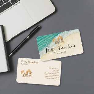 real estate professional house realtor beach house business card