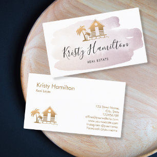 real estate professional house realtor beach house business card
