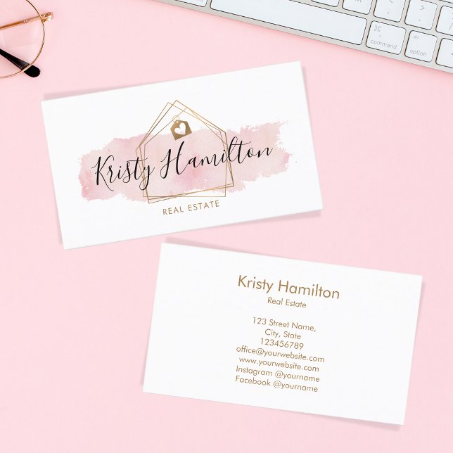 real estate professional house realtor gold business card (Creator Uploaded)