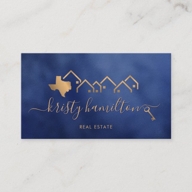 real estate professional house realtor key busines business card (Front)