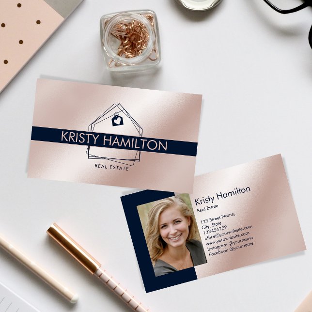 Real Estate Professional Modern Realtor Add Photo Business Card (Creator Uploaded)