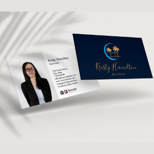 real estate professional palm beach house photo bu business card