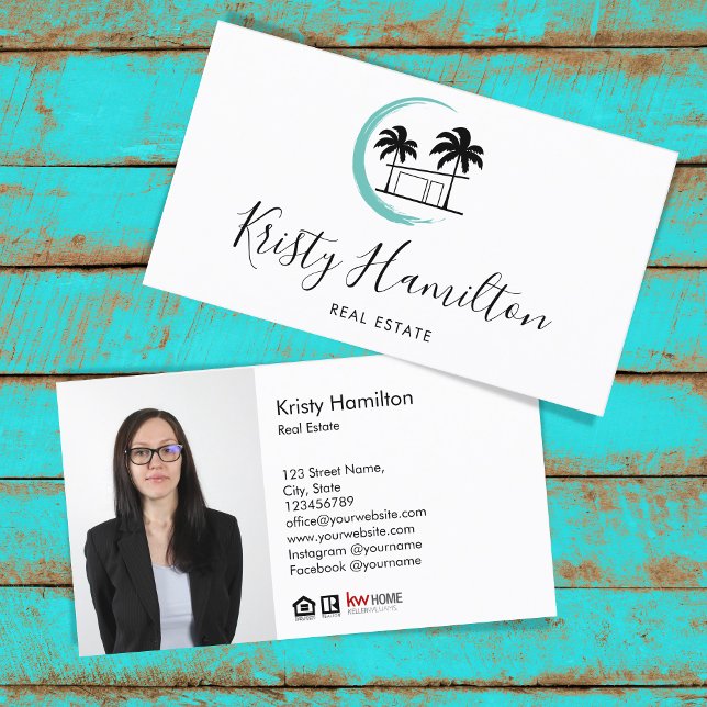 real estate professional palm beach house photo bu business card (Creator Uploaded)