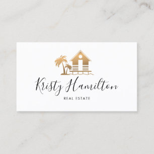 real estate professional realtor beach house photo business card