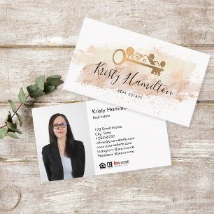 real estate professional realtor key add photo bu business card