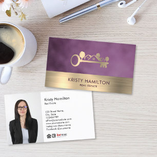 real estate professional realtor key add photo bus business card