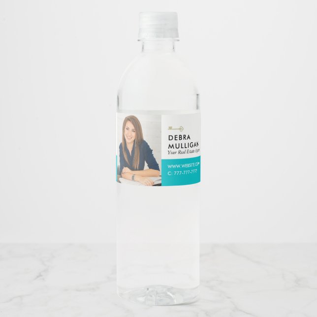 Real Estate Promotional Water Bottle Label (Front)