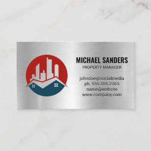 Real Estate Property Buildings   City Residential Business Card