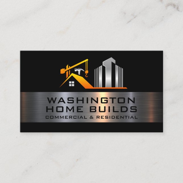 Real Estate Property | Commercial Construction  Business Card (Front)