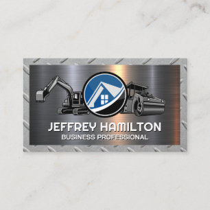 Real Estate Property   Construction Vehicles Business Card
