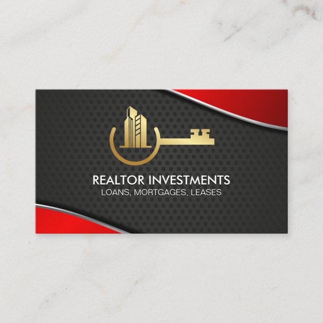 Real Estate Property Key | Developer | Contractor Business Card (Front)