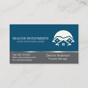 Real Estate Property Management Contractor Business Card