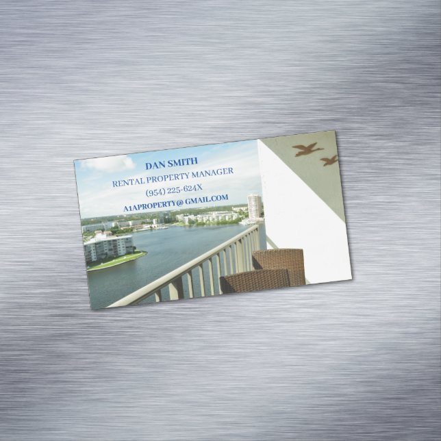 Real Estate Property Manager Rental Property  Magnetic Business Card (In Situ)