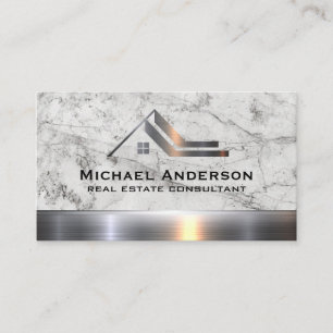 Real Estate Property Marble Trim Business Card