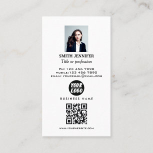 Real estate QR code professional photo elegant Business Card