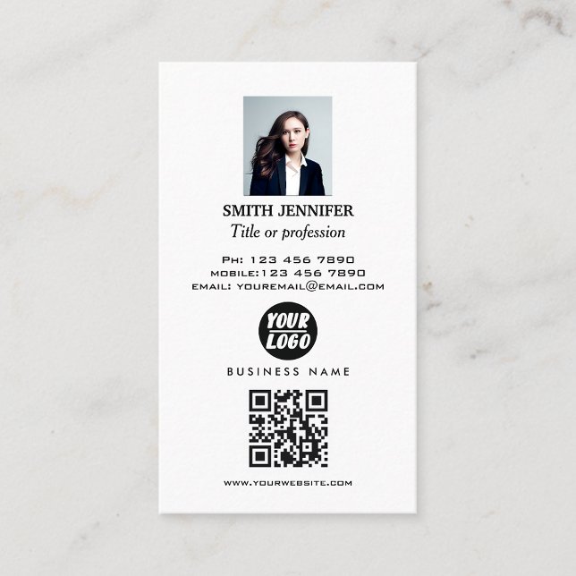 Real estate QR code professional photo elegant  Business Card (Real estate QR code professional photo elegant Card)