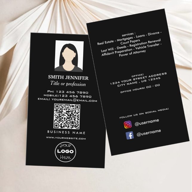 Real estate QR code professional photo elegant  Business Card (Creator Uploaded)