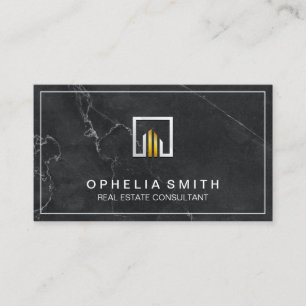 Real Estate Realtor Agent Executive Marble Business Card