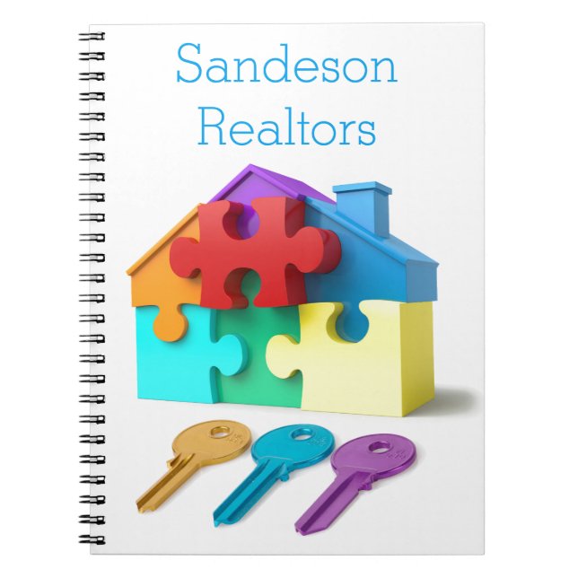 Real Estate, Realtor, estate agent, New Home Spiral Notebook (Front)