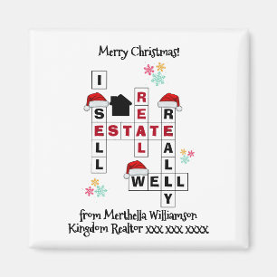 Real Estate Realtor Gift CHRISTMAS Magnet