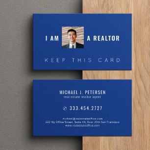 Real estate realtor modern professional photo business card