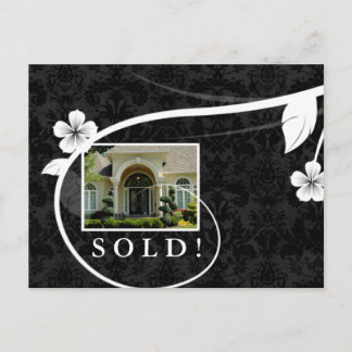 Real Estate / Realtor Postcard Customisable Black