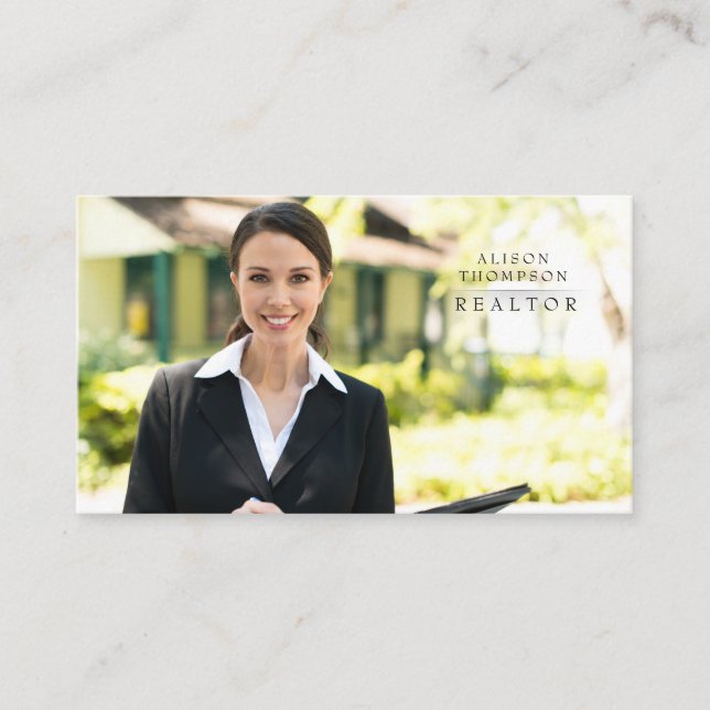 Real Estate Realtor Realty Photo Appointment Business Card (Front)