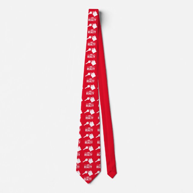 Real Estate Red Agency Branded Tie (Front)