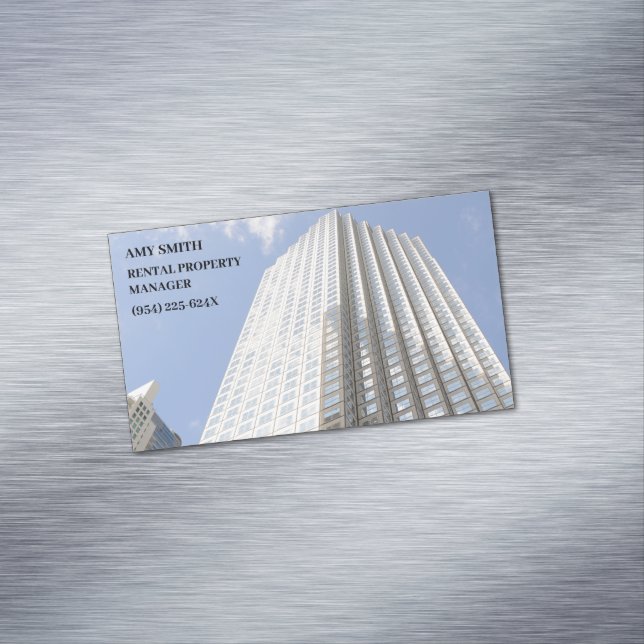 Real Estate Rental Property  Magnetic Business Card (In Situ)