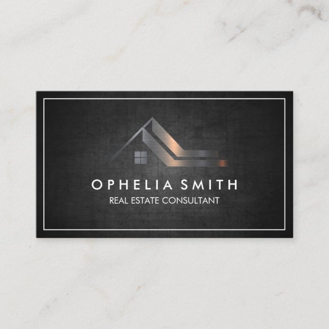 Real Estate | Residential Roof | Property Business Card (Front)