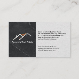 Real Estate Roof Logo Business Card