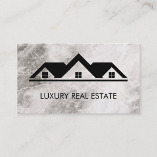 Real Estate Roof Top Marble Business Card