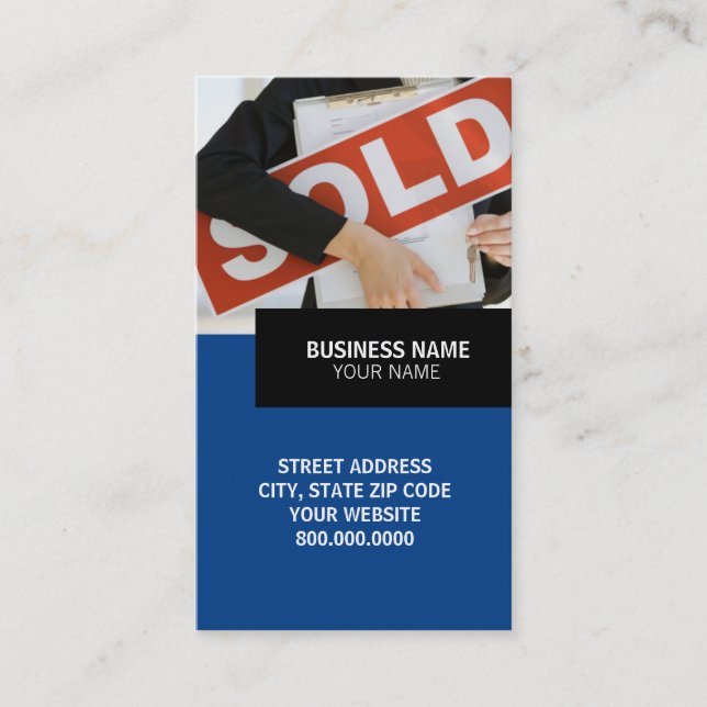 Real Estate Sales Business Card (Front)