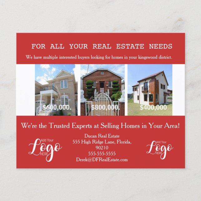 Real Estate School District Targeting Postcards Flyer (Front)