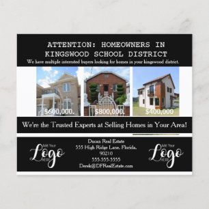 Real Estate School District Targeting Postcards Flyer