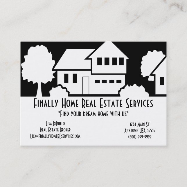 Real Estate Services Business Card (Front)